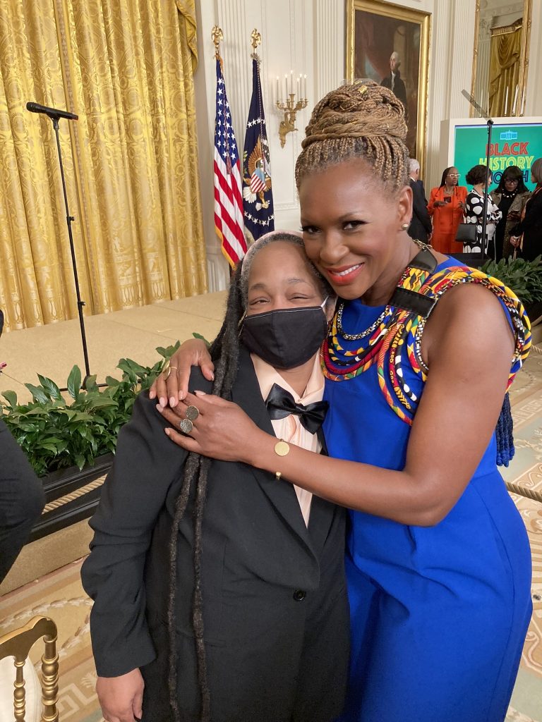 Anita and Claudia Gordon at a Black History Month event at The White House.